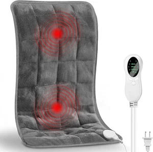 Almohadilla térmica ponderada para espalda 10 niveles de calor terapia de calor húmedo (12’‘×24’’’ gris) - Imagen 1 de 7