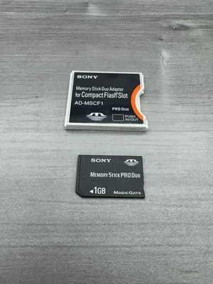 Sony AD-MSCF1 Memory Stick Duo Adapter for Compact Flash + Memory Stick 1GB - Image 1 of 2