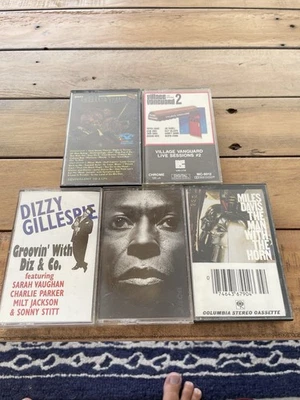 Miles Davis 5 cassette jazz LOT Man w/ Horn Tutu Dizzy Gillespie Charlie Parker - Image 1 of 4