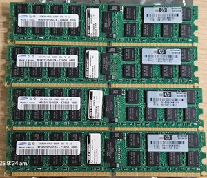 8GB (4X 2GB) PC2-5300 667MHz DDR2 DIMM ECC Server RAM [HP PART: 405476-051] - Picture 1 of 6