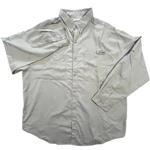 Columbia PFG Herren 2XL Angelhemd Knopfleiste Omni Shade hellbraun belüftet leicht - Bild 1 von 8