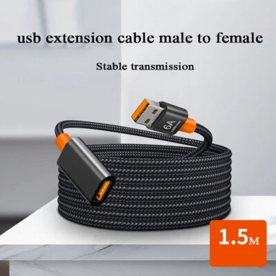 USB 3.0High Speed Extension Cable Lead A Male To Female Extension 0.5M TO 1.5M ↖ - Image 1 of 4
