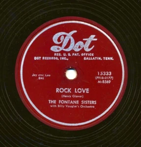 The FONTANE SISTERS on 1955 Dot 15333 - Rock Love / You’re Mine - Imagen 1 de 1