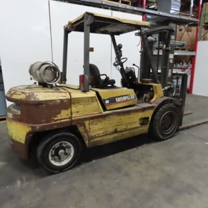 Caterpillar GP50 11,000LB Forklift 2 Stage LPG Gas 120" Lift 65" x 6" Forks - Picture 1 of 17