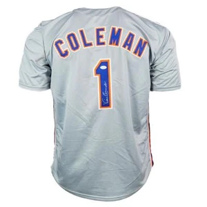 Vince Coleman Signed New York Grey Baseball Jersey (JSA) - Picture 1 of 3