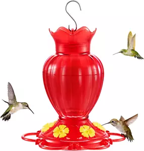 Hummingbird Feeder 20 oz, Glass Hanging Hummingbird Nectar with Feeder 6 Feeding - Picture 1 of 9