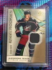 2019-20 SP Authentic Rookies Game Used Jersey Gold Alexander Texier #144 556/599