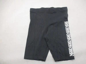 VANS Size 12 Girls Black Stretch Waist Mid Rise Athletic Compression Shorts 835 - Picture 1 of 8