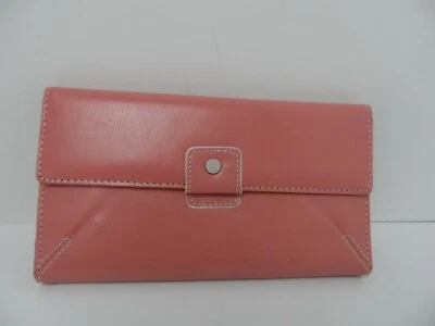 Kenneth Cole Reaction Pink Leather Bi Fold Checkbook Wallet  - 7.5 x 4 - Image 1 of 4