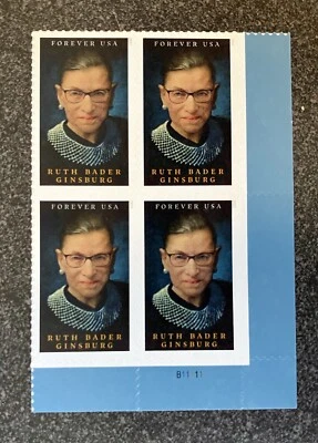 2023USA #5821 Forever Ruth Bader Ginsburg - Plate Block of 4  mint - Image 1 of 2