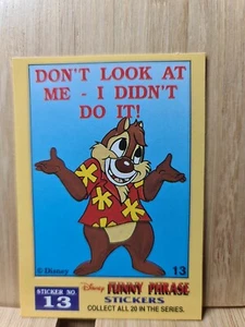 DISNEY FUNNY PHRASE STICKERS🏆1992 #13🏆FREE POST - Picture 1 of 2