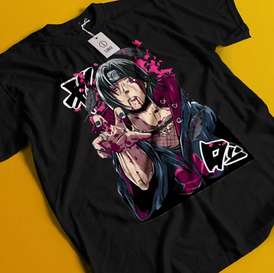 Itachi Uchiha T-Shirt Naruto Tshirt Jiraya Shirt Madara Kakashi Hinata Anime Tee - Image 1 of 4