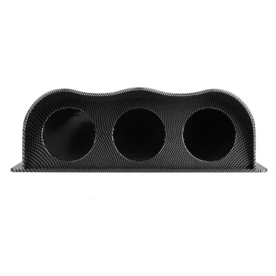 Car Dash 3 Hole Triple Gauge Meter Mount Panel Holder Pod Kit Carbon Fiber Look  - Image 1 of 4