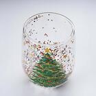 Christmas Tree Glass Mug, 380ml Glitter Glass Coffee Cup, Christmas Tree