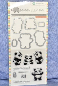 Juego de estampillas y troquelados Hampton Art Mama Elephant Panda-You're Cutest-Kiss SC0766 - Imagen 1 de 1