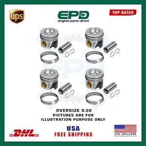 Pistons & Rings Set Oversized 0.5 For Mercedez C Class OM651 2.1 Diesel Engine - Picture 1 of 1