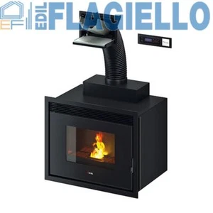 Termocamino A Pellet Idro 24,7 Kw CADEL SATURNO 24 Metallo Nero - Foto 1 di 1