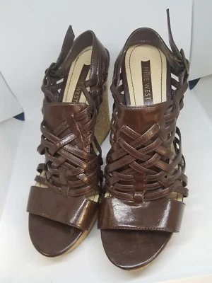 Nine West Nalanton brown Wedges sandals 8.5M - Image 1 of 3