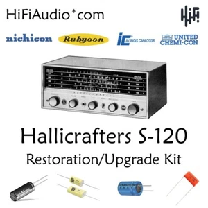 Hallicrafters S-120 Zestaw naprawczy radia Modernizacja Kondensator Rekondensator Przebudowa - Zdjęcie 1 z 10