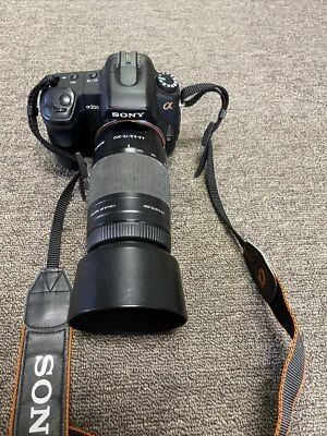 Sony Alpha DSLR-A200 10.2MP Digital SLR Camera - Black With 75-300 Lens - Image 1 of 3