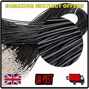 Leather PU Necklace Lobster Clasp Rope Cord String for pendents NEW UK - Picture 1 of 13
