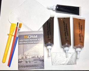 BSCPAM Brown Leather Repair Kit for Furniture, Leather & Vinyl Repair Kit - Picture 1 of 3