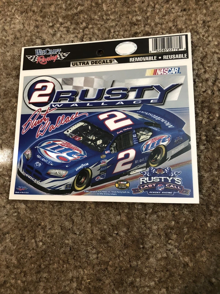 RUSTY WALLACE #2 Miller Lite Rusty’s Last Call 5X5 WINCRAFT ULTRA DECAL NASCAR — 第 1/1 张图片