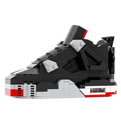 Air Jordan 4 "Bred" Sneakerbricks Sneakerhead 3D Building Toys - Image 1 of 4