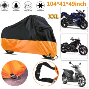 XXL Motorcycle Bike Cover Outdoor Rain Dust Waterproof For Harley Davidson Large - Picture 1 of 16