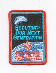 1994 Sam Houston Area Council Scout Fair Scouting Our Next Genertion Patch BSA - Picture 1 of 2