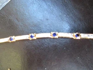 STRASS ARMBAND MIT BLAUEN KRISTALLEN - Bild 1 von 2