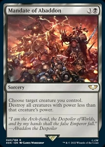 Mandate of Abaddon Magic mtg Light Play, English Warhammer 40k x1 - Picture 1 of 1