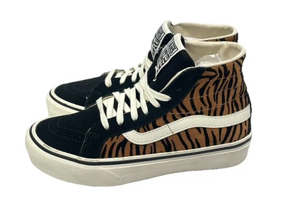 VANS SK8-Hi Negro Marrón Blanco Leopardo Guepardo Botas Zapatos Mujer’s 5 Hombre’s 3.5 Foto 1 de 4