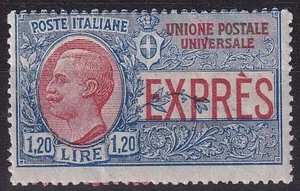 REGNO - 1922 espresso, 1,20 L. azzurro e rosso - (7484) - Foto 1 di 1
