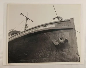Tugboat Christine Foss Photo Aero Marine Tacoma WA Vintage Maritime 8x10 B&W - Picture 1 of 8