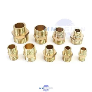 Straight Bsp Male to Male Nipples Reducing Equal Male Brass Connector Fittings - Picture 1 of 4