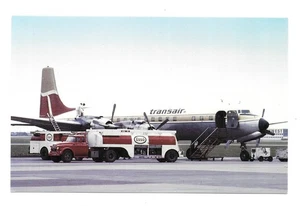 Transair Airlines Airways Douglas DC-7 Airplane Postcard Unused - Imagen 1 de 2