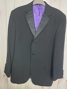 Daniel Hechter Dinner Jacket Black Wool Size UK 42S Made In UK - Picture 1 of 7