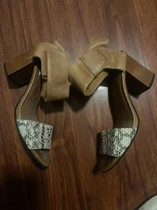 enzo angiolini Snake Print Heels Size 8 - Picture 1 of 4