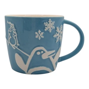 Taza de café Starbucks 2007 taza de vacaciones pingüino azul muñeco de nieve copo de nieve Navidad - Imagen 1 de 7