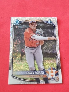 2025 Bowman Chrome Caden Powell 1st Bowman Speckle Refractor 298/299 Astros - Picture 1 of 4