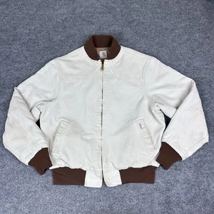 Chaqueta de Colección Carhartt Western Para Hombres XL Natural JR177 Forrada Térmica Lona Pato Años 90 - Imagen 1 de 23
