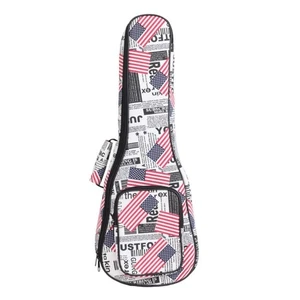 American Flag Ukulele Backpack 23inch Shockproof Comfortable Carrying Straps - Photo 1/8