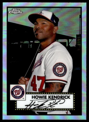 2021 Topps Chrome Platinum refractors Howie Kendrick Washington Nationals #351 - Image 1 of 2