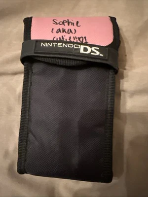 Sistema Consola Nintendo DS Negro Rosa Acolchado Viaje Estuche Bolsa Bolsa Foto 1 de 2