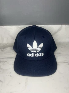 Adidas Classics Youth Boy’s Adjustable Snapback Hat Navy Blue/White - Picture 1 of 5