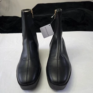 New With Box Aerosoles Chiara Boots Black 9.5M Wedge - Picture 1 of 11