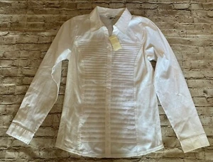 NWT Christopher & Banks White Button Shirt Women's Small S - Picture 1 of 3