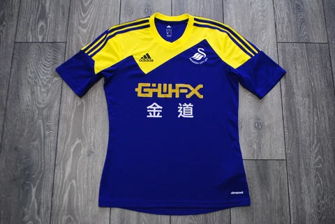 SWANSEA CITY 2013/2014 AWAY FOOTBALL SHIRT SOCCER JERSEY PURPLE SIZE SMALL ADULT Cover
