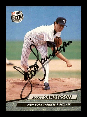 Scott Sanderson Autographed Signed 1992 Fleer Ultra Card #414 Yankees 178811 - Image 1 of 2
